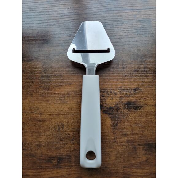 Red/White Cheese Slicer/Server w/Plastic Handle - 9" (inches) Long - Picture 4 of 7